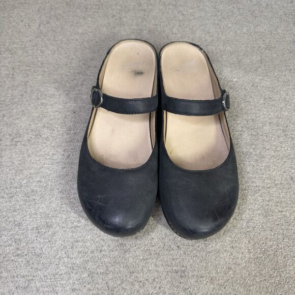 Dansko Clog Bria Mary Jane Mule SlipOn Black Nubuck Comfort Walking Size 39 US 9 - Picture 3 of 9